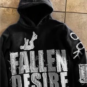 Source Unknown Black Graphic Hoodie